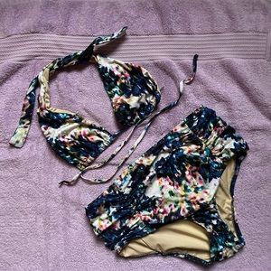 J. Crew High Waist Floral Bikini